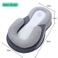 SUNVENO Portable Baby Bed Stereotype Infant Crib Folding Travel Cot Anti-mud Sleep Positioning Pillo