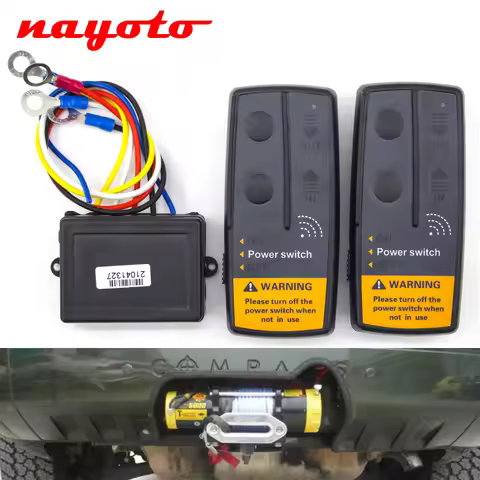 1 Set 12V 24V Wireless Winch Remote Control 2 Remote Control Set Automatic Winch Control Winch Remot