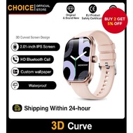 The Curve Smart Watch is a waterproof smartwatch with a 2.01-inch curved IPS screen, Bluetooth calli