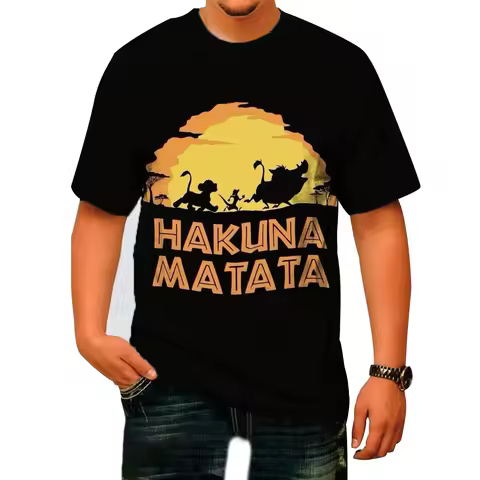 The Lion King Scar Uncle No 1 Fathers Day T Shirt Black 3D printing Men S-5XL Oversized T-shirt Disn