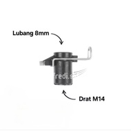 8mm plug-in hose connection adapter to M14 thread