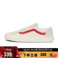 VANS范斯官方 Style 36复古红白条简约男鞋女鞋板鞋运动鞋 白色/红色 43码