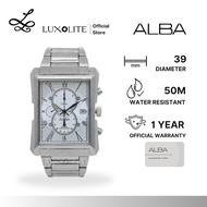 [Luxolite] Alba Mechanical AF8L39 Quartz Stainless Steel Strap Silver Men Watch AF8L39X1