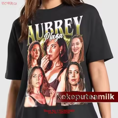Limited Aubrey Plaza Softstyle T Shirt Vintage 90s Poster G Washed Stretched Slightly fashion street