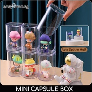 Stackable Mini Capsule Box THE024 Toy Figurine Display Transparent Showcase Collectible Organiser Storage Box