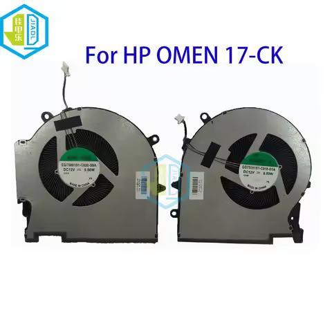 9.6W Gaming Laptop CPU GPU Cooling Fan For HP Omen 17-CK Plus 17-CK1021TX TPN-Q266 17-CK000 M78888 M