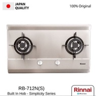 [ bebas Ongkir ] Rinnai Kompor Gas Tanam Rinai 2 Tungku Stainless RB