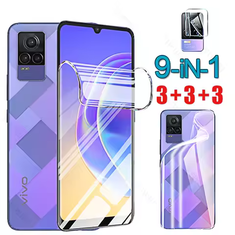Back Screen Protector for Vivo V21e 5G V21E Hydrogel Soft Front Film for Vivo V 21e 21 E 6.44" Inch 
