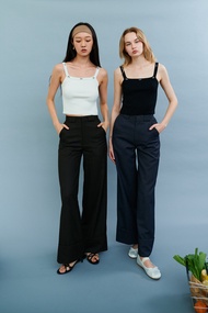 MIST OF RAIN - Double Wide Leg Pants