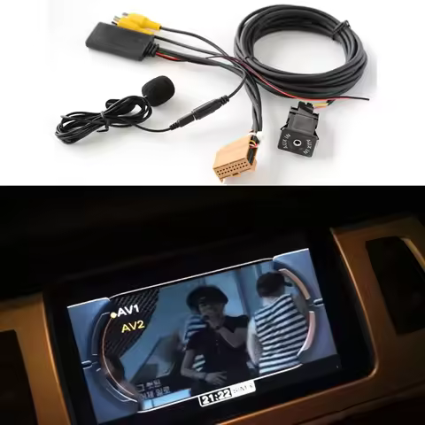 12V MMI 2G Bluetooth AUX Adapter with Mic for Audi Q7 A6 A8 2006-2008 J523 Only for AV1/AV2 Mode Mus