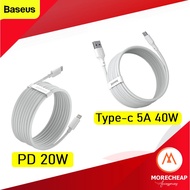 ถูก/แท้Baseus สายชาร์จ Iphone 12 11 PD 20W USB-C To Lightning ไอโฟน 12 + Type-c 5A 40w 1 กล่องมี 2 เส้น