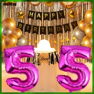 🎉 32 Number 5 Balloon – Aluminum Foil Balloon for Birthday, Wedding, Anniversary Decorations