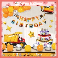 Fire Truck Balloons – Haunt Decoration Set for Boy's Birthday