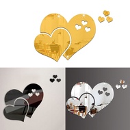 [ISHOWSG] DIY Acrylic mirror self-adhesive mirror wall sticker Love mirror sticker