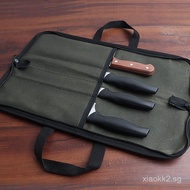 Portable Chef Bag Fashionable Wear-resistant Oil Wax Canvas Bag Practical Kitchen Utensil Storage Ba