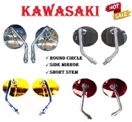 KAWASAKI Barako II 175 CIRCLE SIDE MIRROR MOTORCYCLE ROUND TYPE SHORT STEM HIGH QUALITY ACESSORIES