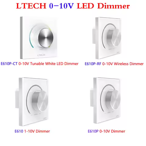 LTECH 0-10V LED Dimmer Knob Panel E6A,CT Touch Panel ECT2,EBOX-AD GAM-BLE E610,Tunable White E610P-C