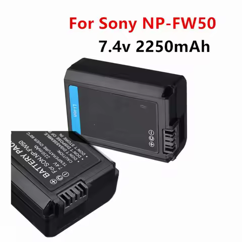 For SONY np-fw50 NP FW50 Camera Battery 7.4v 2250mah For Sony Alpha a6500 a6300 a6000 a5000 a3000 NE