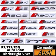 Audi Audi Car Logo Tail Logo Modified RSQ3 RSQ5 RSQ7 3D Car Logo RS3 R84 RS5 RS6 RS7 Black Rear Tail