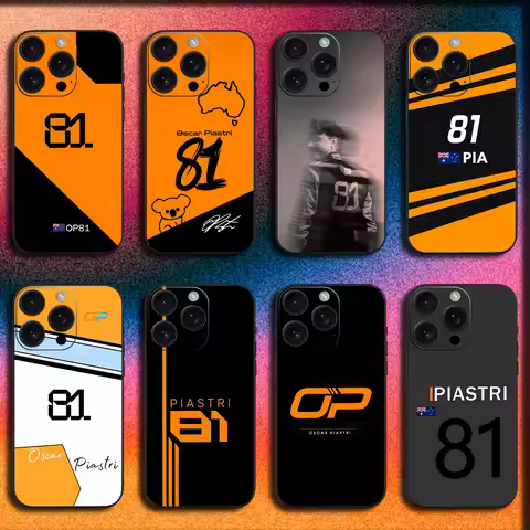 O-Oscar Piastri 81 Phone Case For iPhone 16,15,14,13,12,11,Pro,XS,Max,XR,Plus,SE,Mini Soft Black Cov