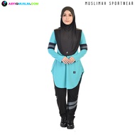 AsyiQmuslim SET CLARA - BAJU DAN SELUAR) PAKAIAN SUKAN MUSLIMAH AUTO SLIM