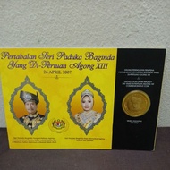 INSTALLATION OF HIS MAJESTY YG DI-PERTUAN AGONG XIII COIN CARD.