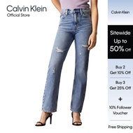 CALVIN KLEIN Eco Cool High Rise Straight Jeans Womens