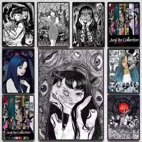 1pc anime jun ji ito N-NA-NA Poster HD art sticky wall waterproof home living room bedroom bar aesth