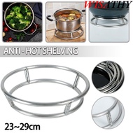 Pot Storage Rack, Bilayer Stainless Steel Cauldron,  Rotundity Bold Wok Stand Kitchen