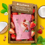 สุธีรา Suthera ขนมทองม้วนขนาด 70g. รสสตอเบอร์รี่