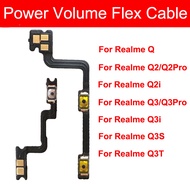 Power Volume Button Flex Cable For Realme Q Q2i Q2 Q2Pro Q3 Q3Pro Q3i Q3S Q3T Side Volume On OFF Key