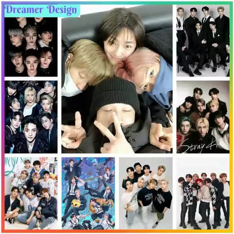 Stray-K-Kids-KPOP Group Diamond Painting 5D DIY Art Cross Stitch Creation Mosaic Embroidery Home Dec