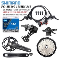 SHIMANO DEORE M6100 12 Speed Groupset Shifter Rear Derailleur Cassette Sprocket Chain Crankset M6100