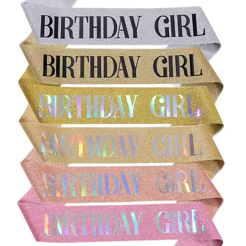 10th 18st 20th 30th 40th Birthday Sash Queen Satin Ribbon Sash For Girl Women Happy Birthday Party D
