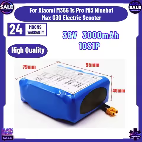 36V 3000mAh 10S1P Battery Pack for Xiaomi M365 1s Pro Mi3 Ninebot Max G30 Electric Scooter with Para