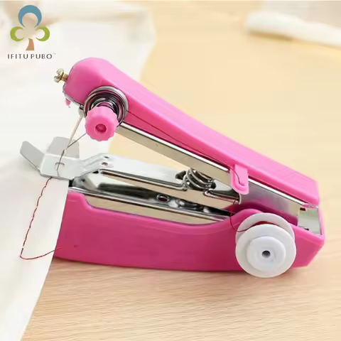 1pc Portable Mini Manual Sewing Machine Simple Operation Sewing Tools Sewing Cloth Fabric Handy Need