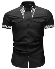 Áo sơ mi áo sơ mi nam tay ngắn sang trọng phong cách hàn quốc cực nam tính - N97