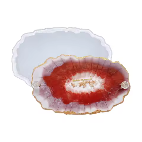DM290 Irregular Edge DIY Mold Geode Agate Resin Tray Moule Resine Epoxy Serving Board Fruit Plate Mo