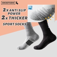SOCKSTUDIO Sport socks Running stokin anti slip sock 袜子 stokin putih stokin tebal running socks men 
