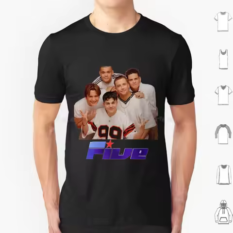5ive Boys T Shirt Cotton Men Women DIY Print 5ive Boyband Music Classic Westlife 90s 2000s Backstree