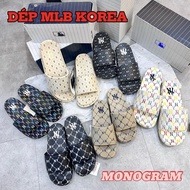 [GENUINE] MLB KOREA NEW MOUND MONOGRAM NEW YORK YANKEES SLIPPERS - UNISEX HAND-SANDAL SLIPPERS WITH 