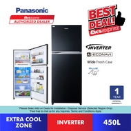 Panasonic Inverter 2-Door Top Freezer Fridge (450L) NR-TX461CPKM Energy Saving Refrigerator