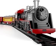 Lucky Doug Train Set Toys for Kids, Christmas Toys Train Sets for Kids Boys with Light &amp; Sound Include 4 Car and 14 Tracks, Christmas Train Set Toys Birthday Gifts for 2 3 4 5 6 Year Old Boys Girls