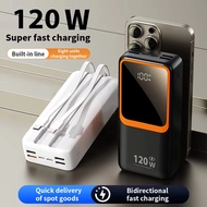 Powerbank 150000mAh 120W Super Fast Charge With 4 Cable Power Bank LED Display Big Battery Fast Char