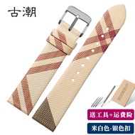 Đồng Hồ Da Thật Cho Nam Và Nữ Phù Hợp Với Dây Đeo Đồng Hồ Burberry CK DW Họa Tiết Kẻ Caro 14 16 18 2