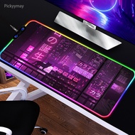 Large RGB Mouse Pad XXL Gaming Mousepad LED Mouse Mat Kawaii Neon Gamer Mousepads Table Pads Keyboard Mats Desk Rug With Backlit