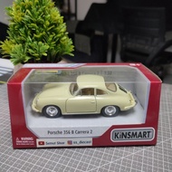 Diecast 1:32 Kinsmart Porsche 356 B Carrera 2 Cream White Ivory