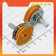 [2 Pieces]- RS25 2P4T Rotary Switch, 2 Pole 4 Position Options IoT Maker 90