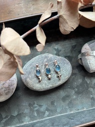 美好石光-海水藍寶石-純銀項鍊