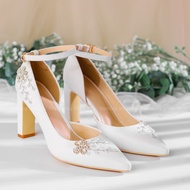 Bejo H88 luxury wedding shoes.G.05 Apricot flowers, crystal branches